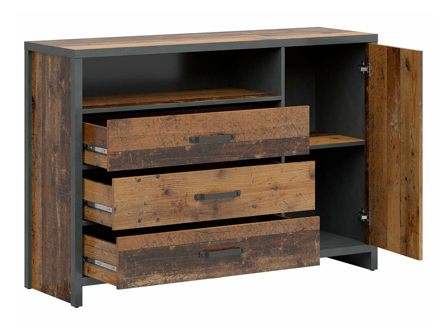 Komoda Belsera 101 (Braon + Matera siva)