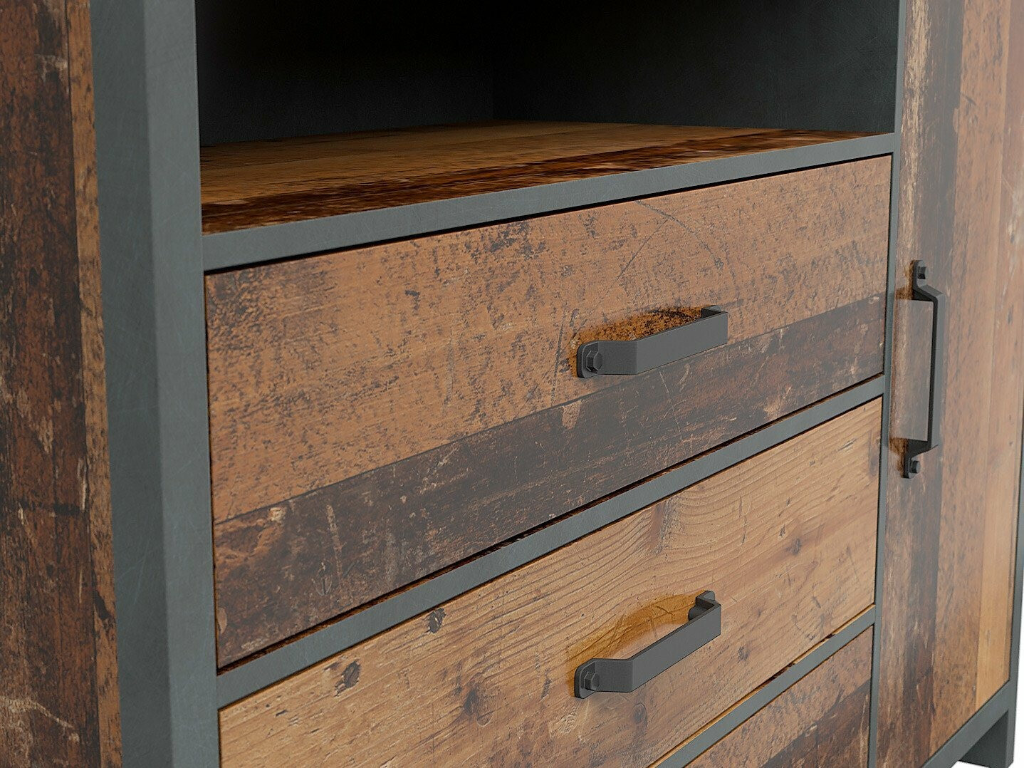 Komoda Belsera 101 (Braon + Matera siva)