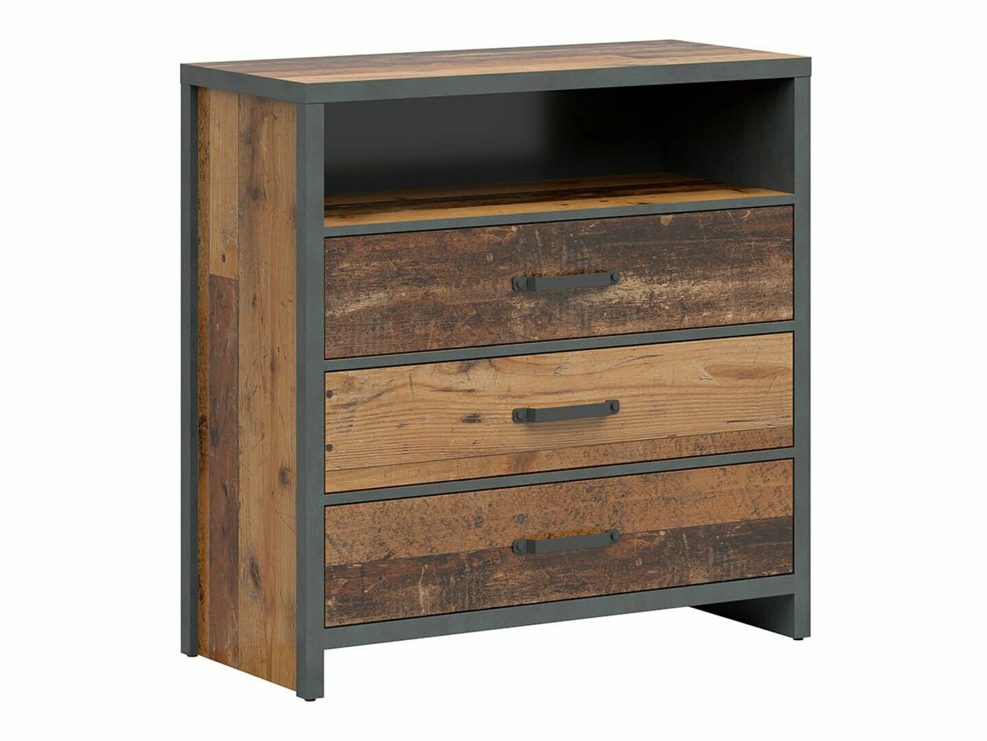 Komoda Belsera 102 (Smeđa + Matera siva)