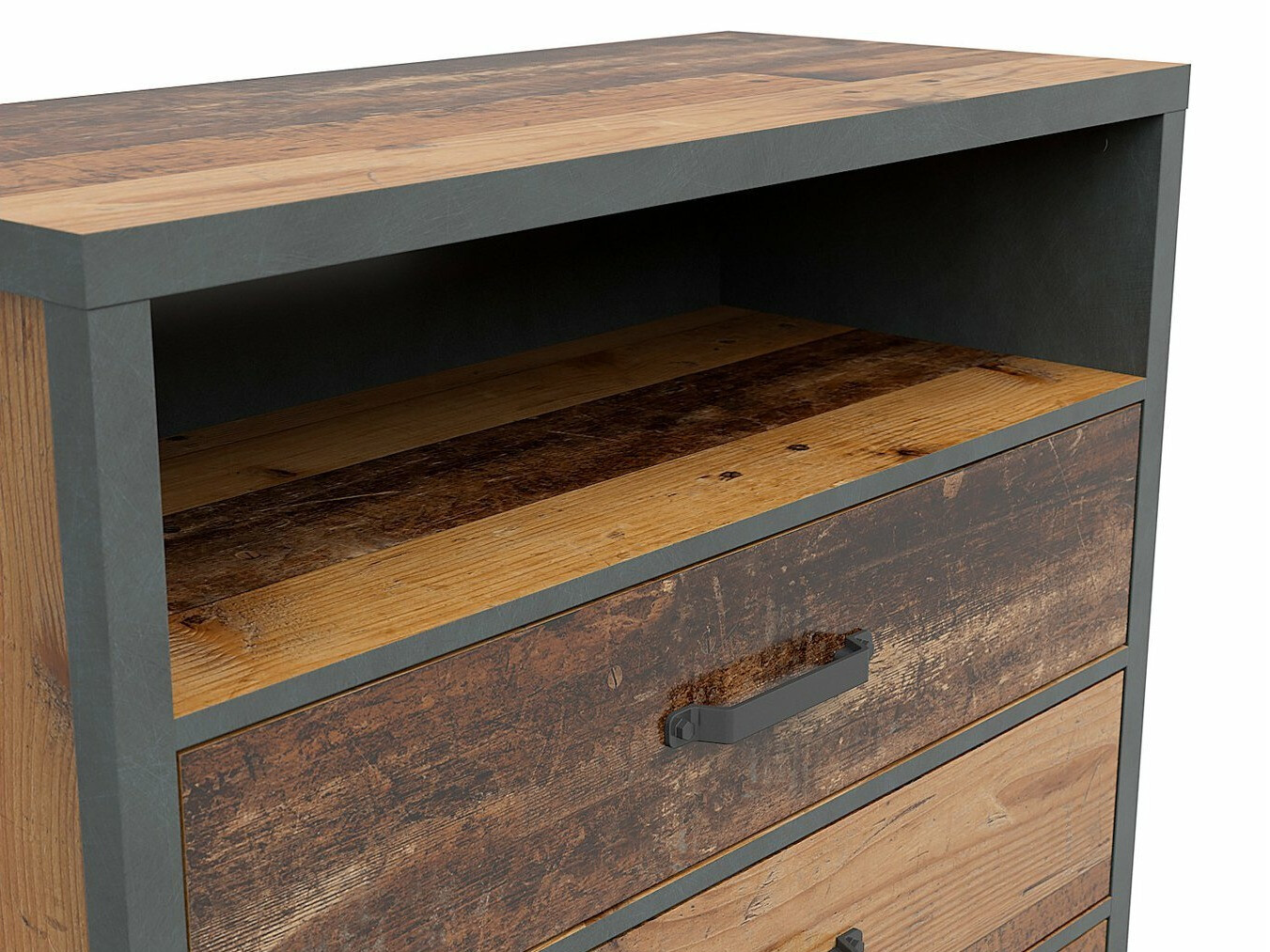 Komoda Belsera 102 (Smeđa + Matera siva)