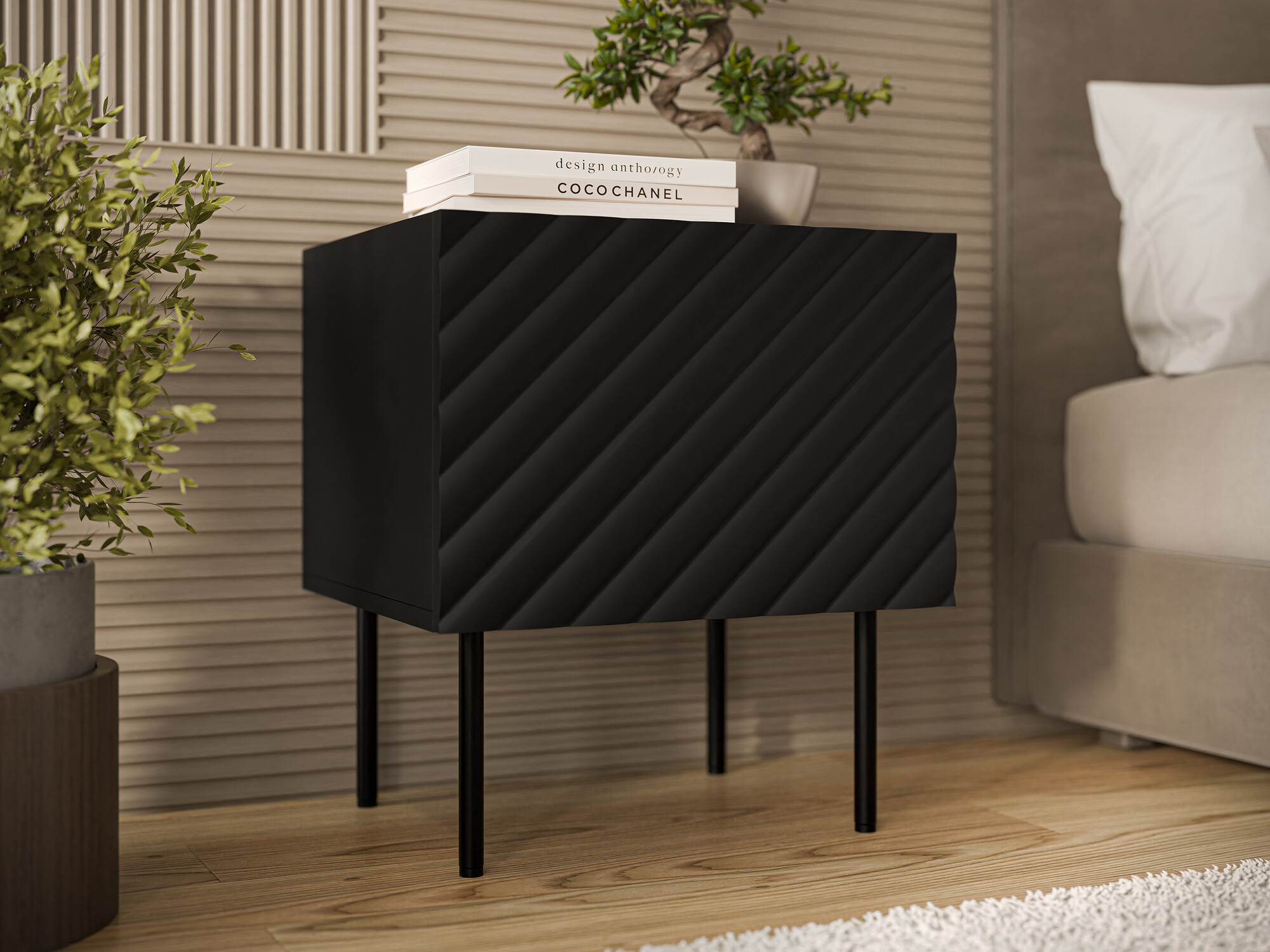 Set noćnih ormarića Mortali 107 (Crno)