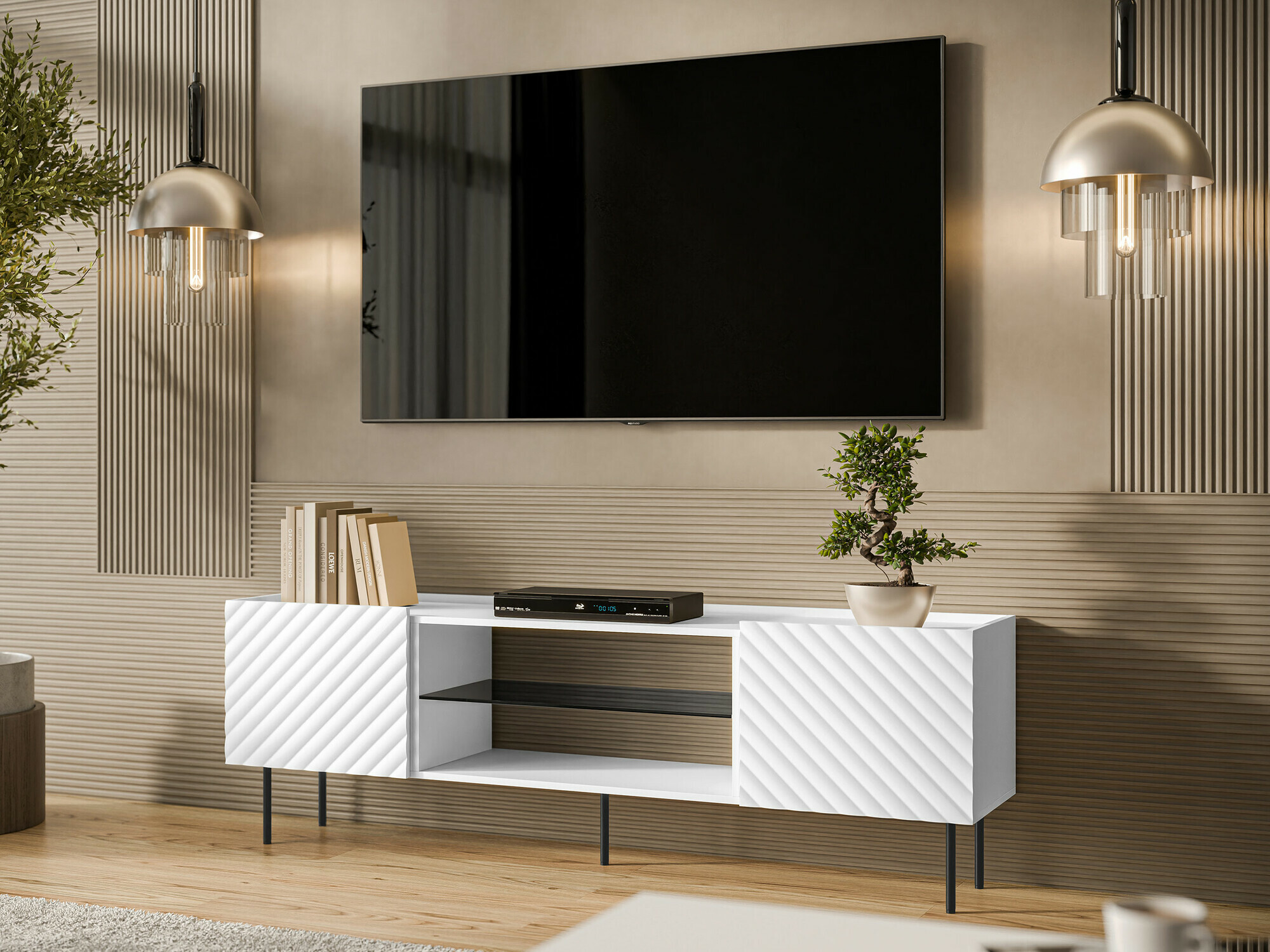 TV komoda Sillen II (Belo)