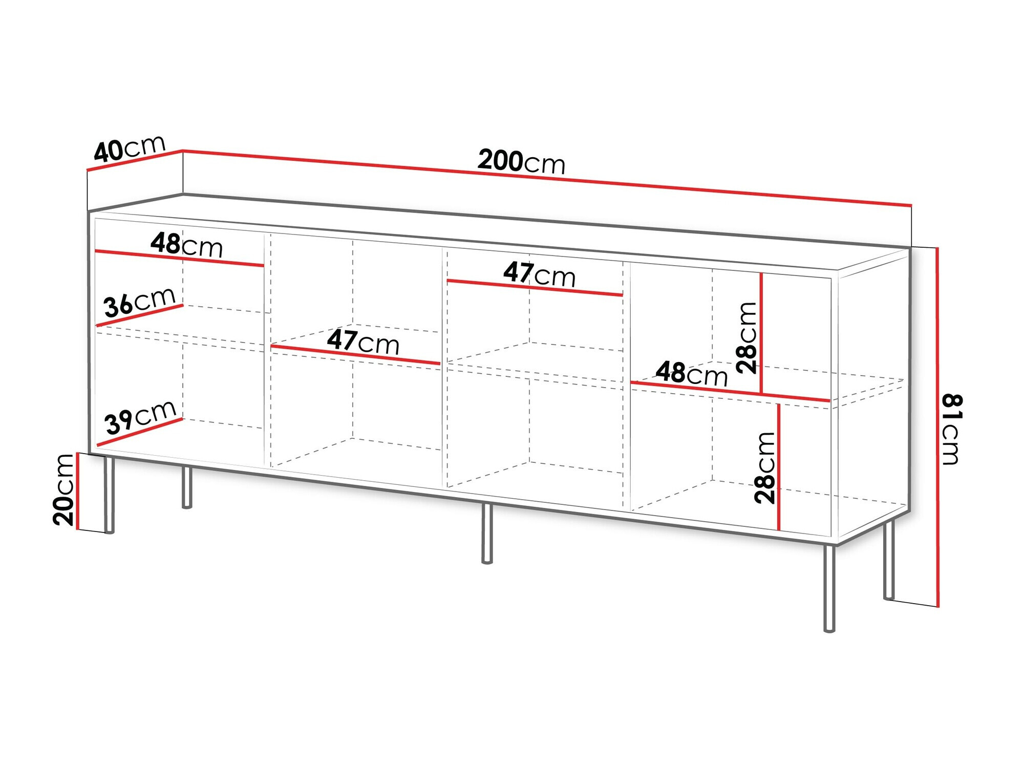 Ormarić Flosoru 102 (Crno)