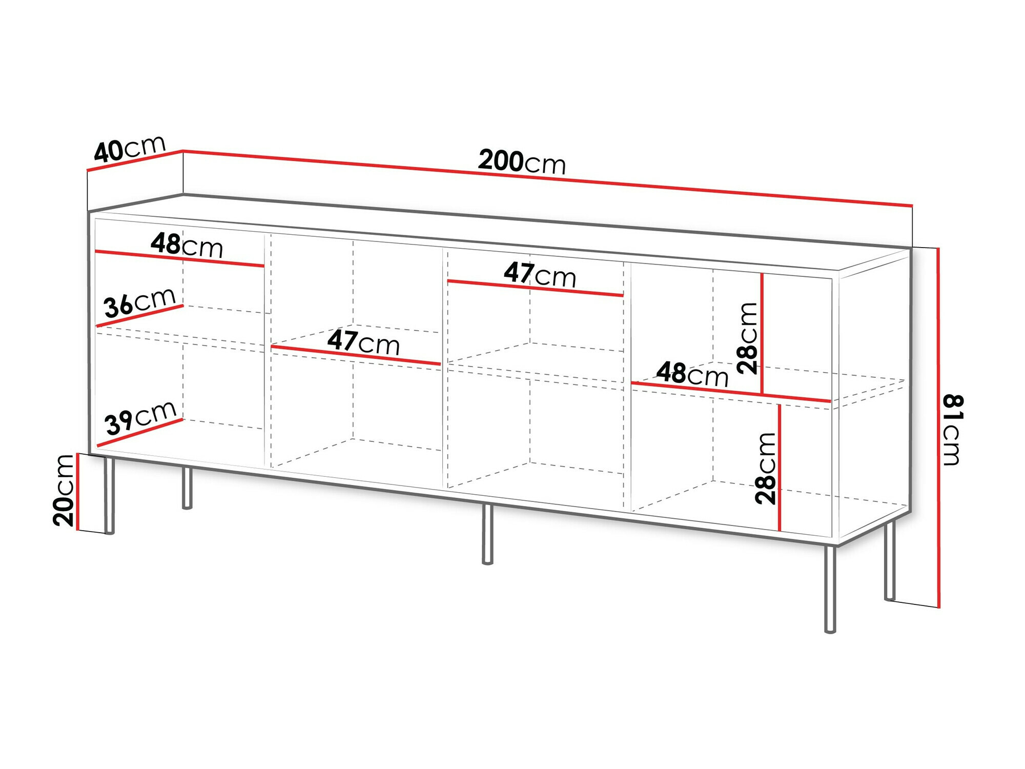 Ormarić Flosoru 102 (Orah + Crno)