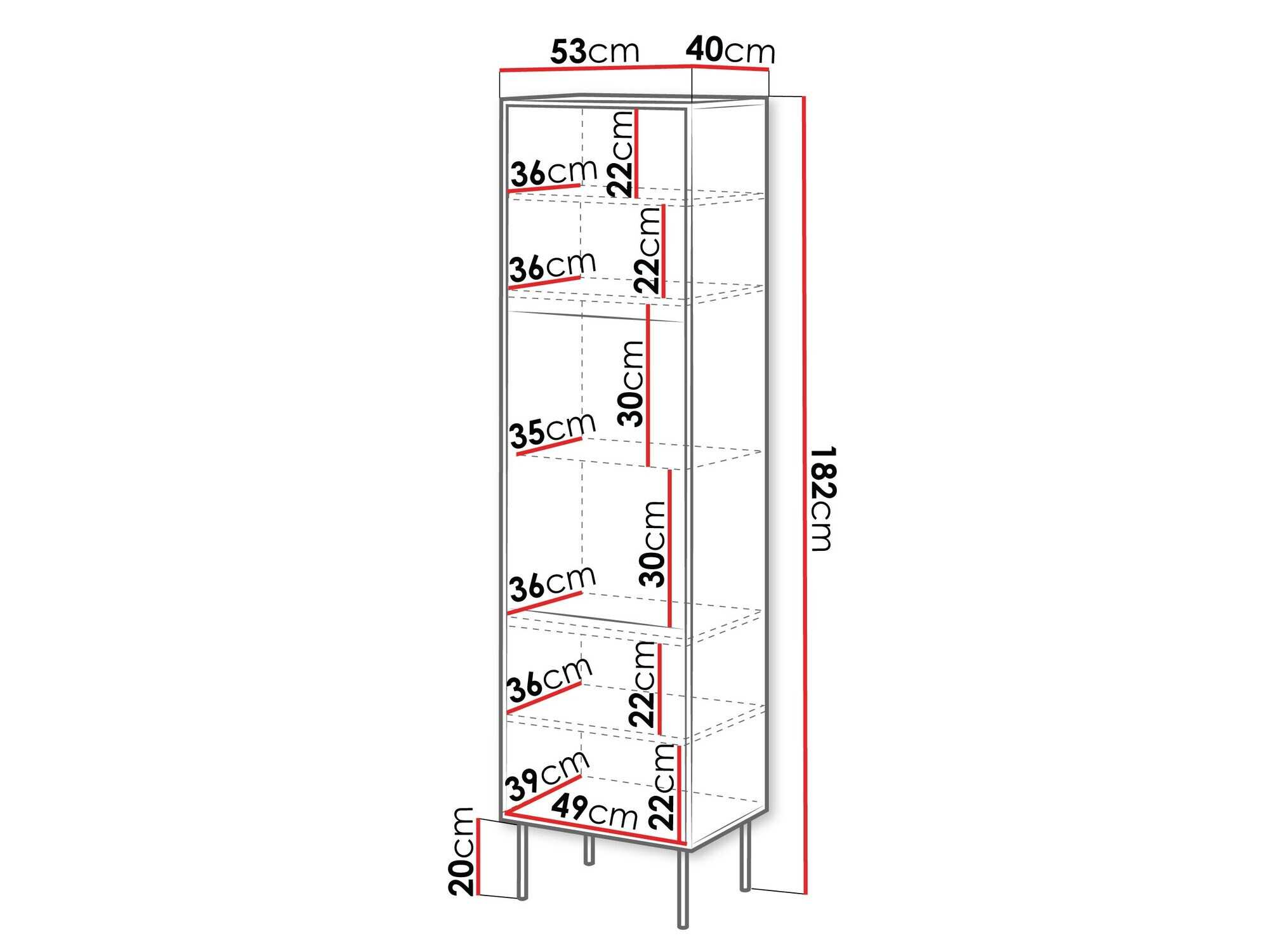 Polica Flosoru 107 (Crno)