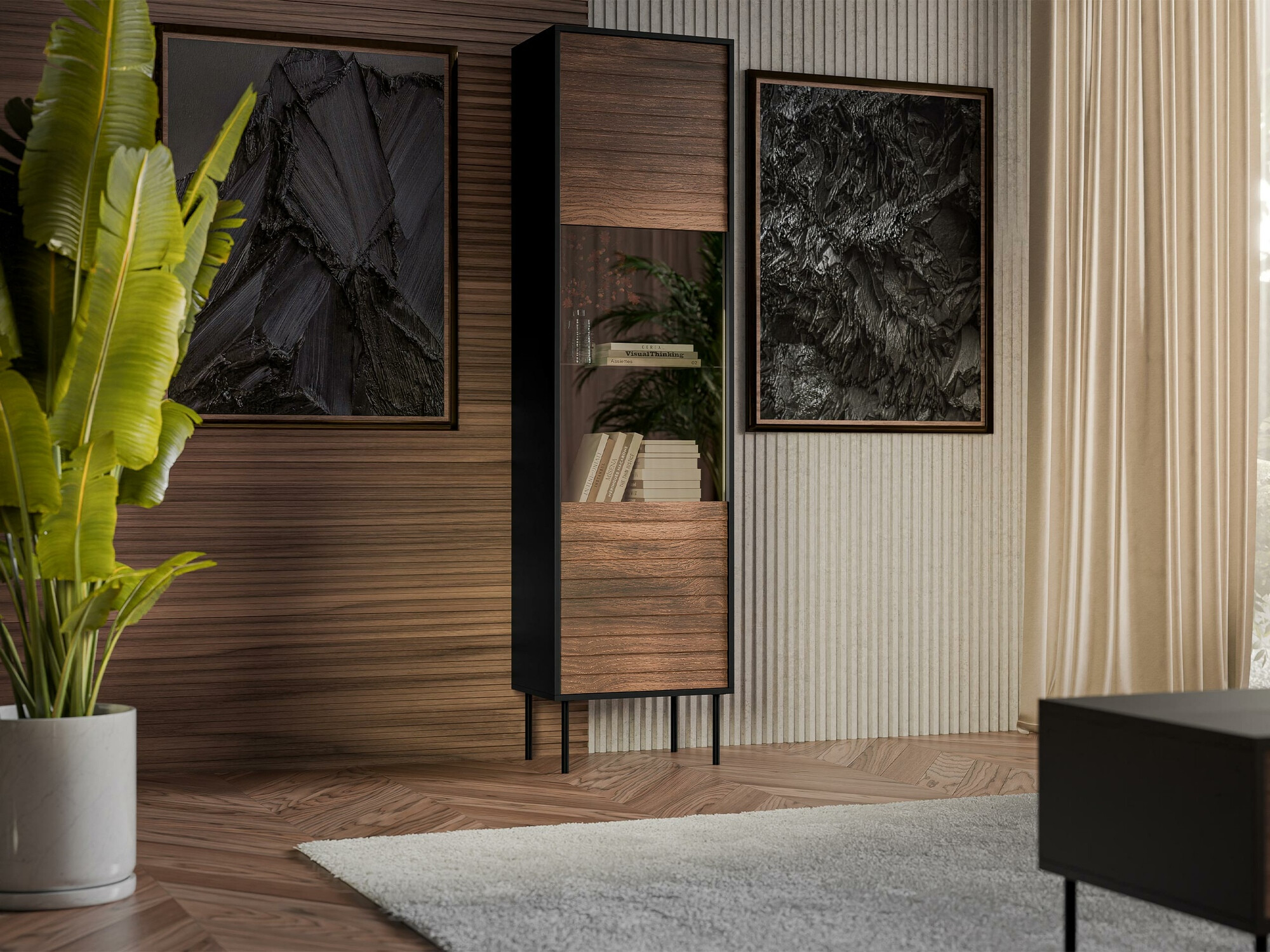 Polica Flosoru 107 (Orah + Crno)