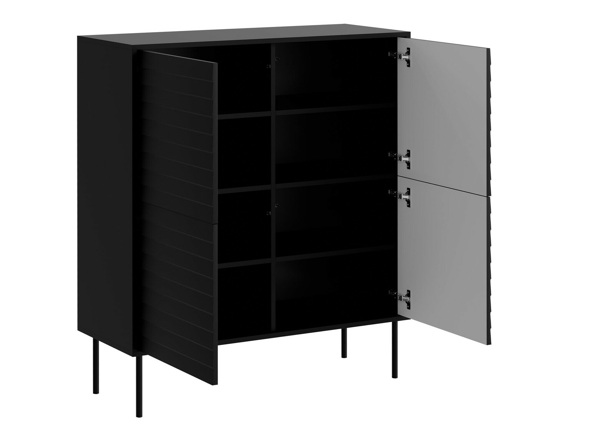 Set za dnevnu sobu Flosoru 109 (Orah + Crno)