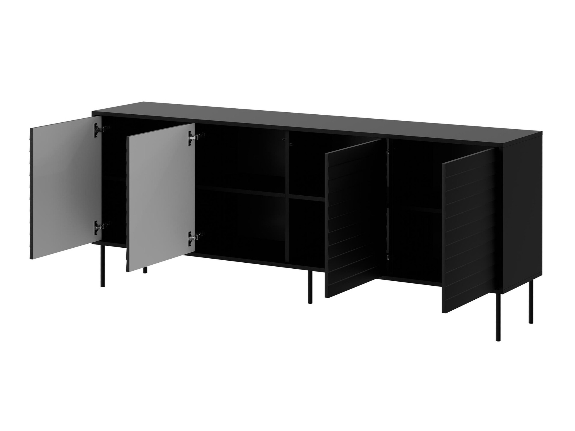 Set za dnevnu sobu Flosoru 110 (Orah + Crno)