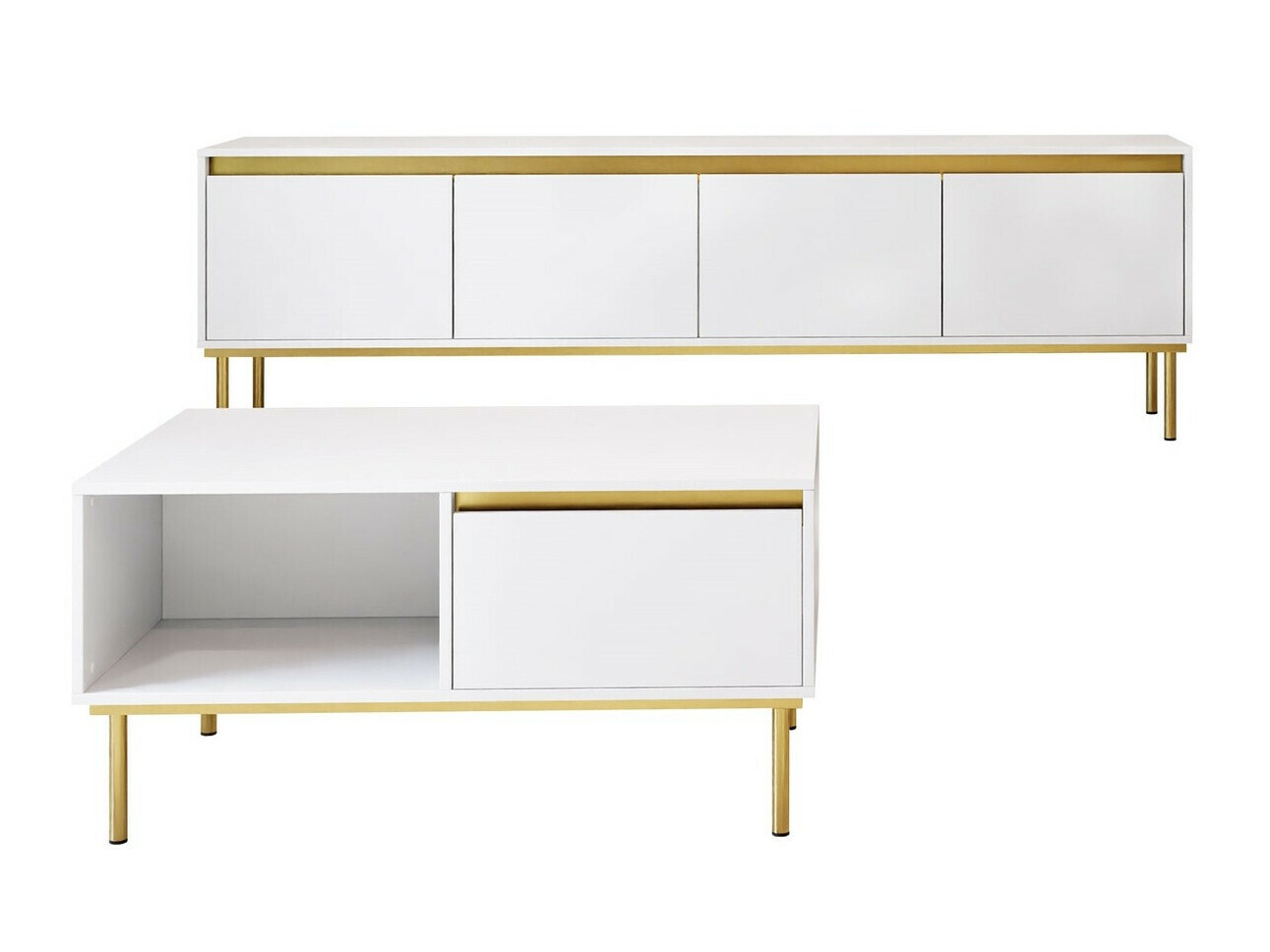 Set za dnevnu sobu Comfivo Coretro 105 (Belo)