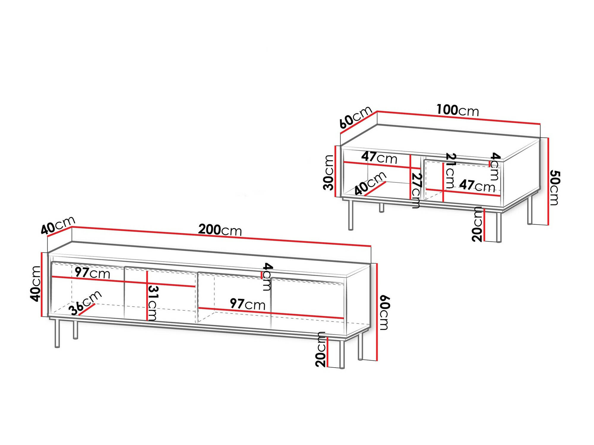 Set za dnevnu sobu Comfivo Coretro 105 (Belo)