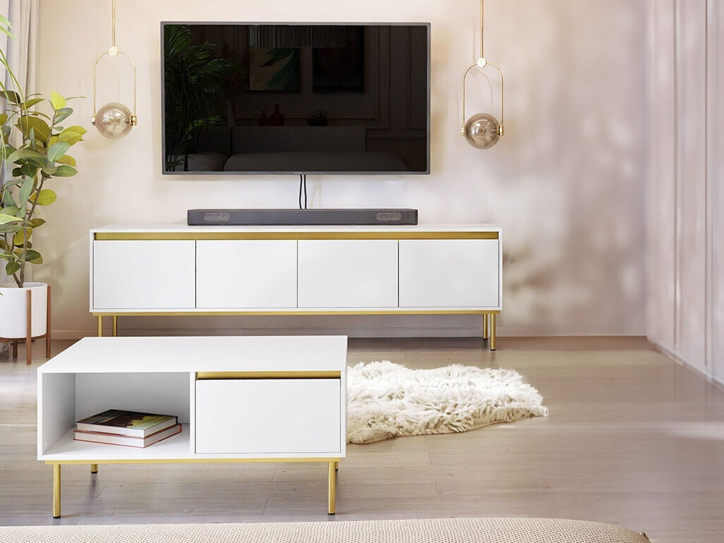 Set za dnevnu sobu Comfivo Coretro 105 (Belo)