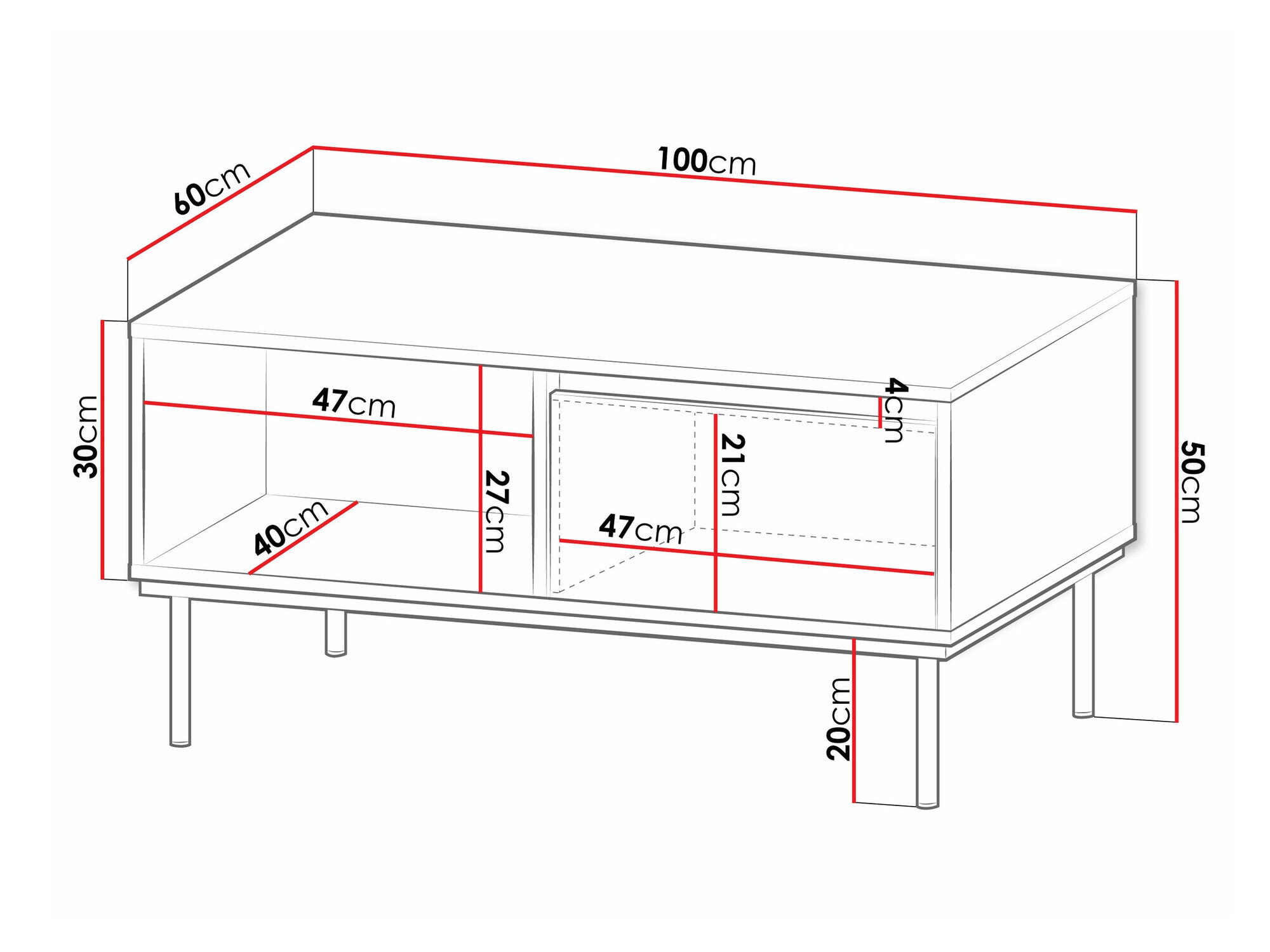 Stočić za kafu Comfivo Coretro 103 (Belo)