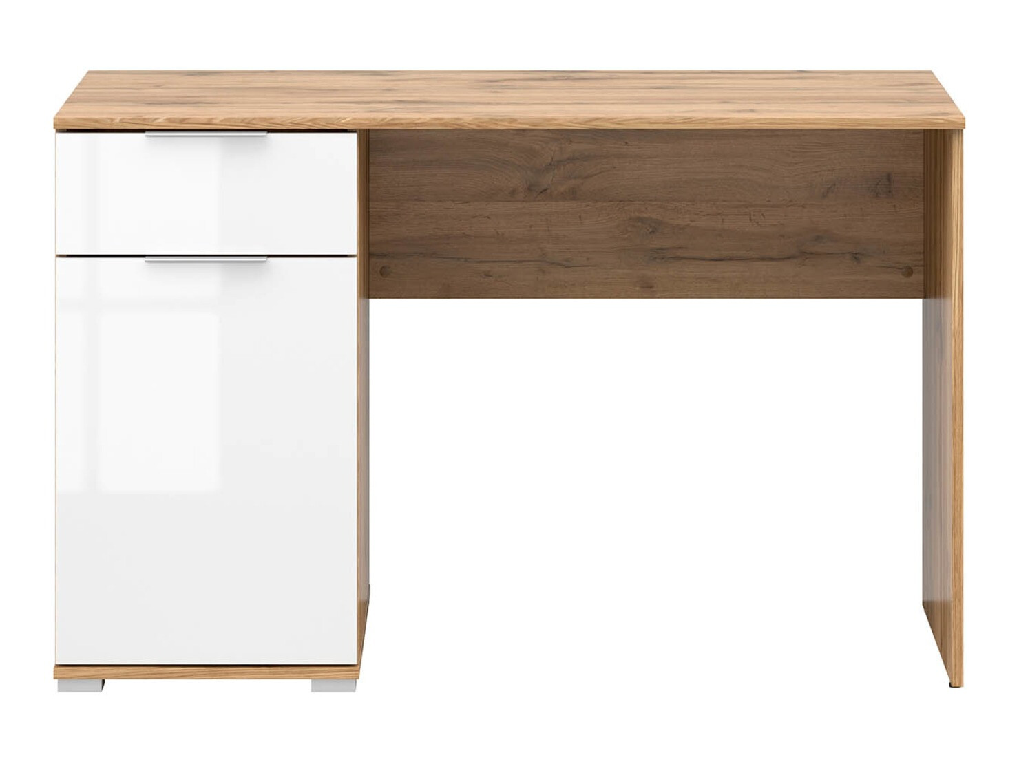Kancelarijski sto Tivetra 100 (Вотан храст + Sjajno belo)