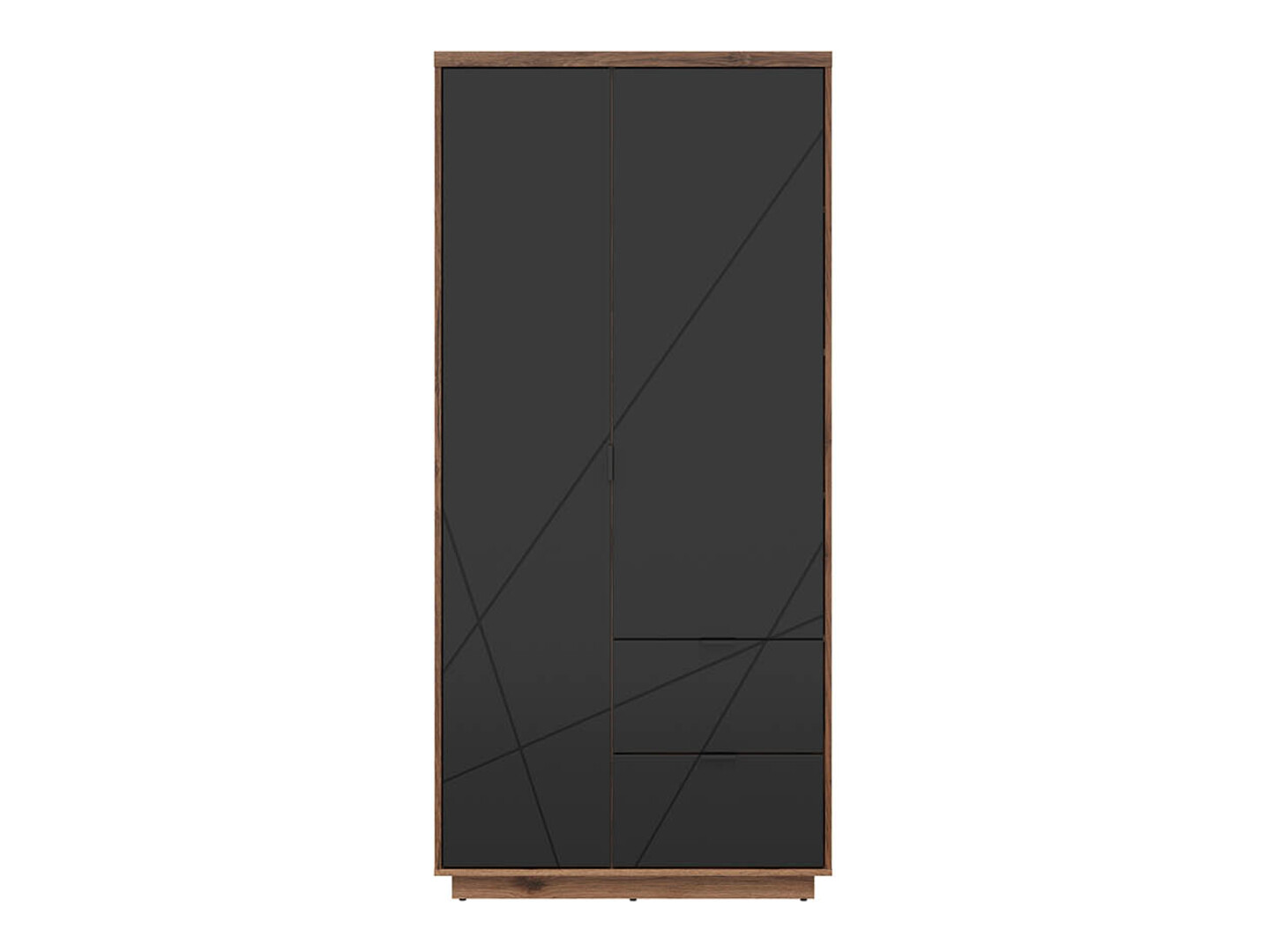 Ormar Fivale 105 (Tamni Delano hrast + Crno)