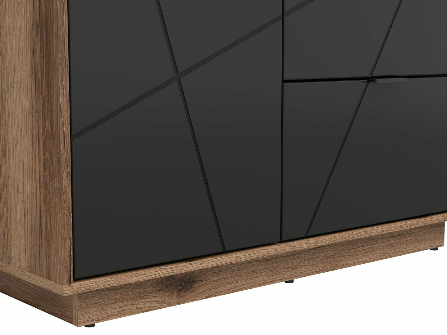 Ormar Fivale 105 (Tamni Delano hrast + Crno)