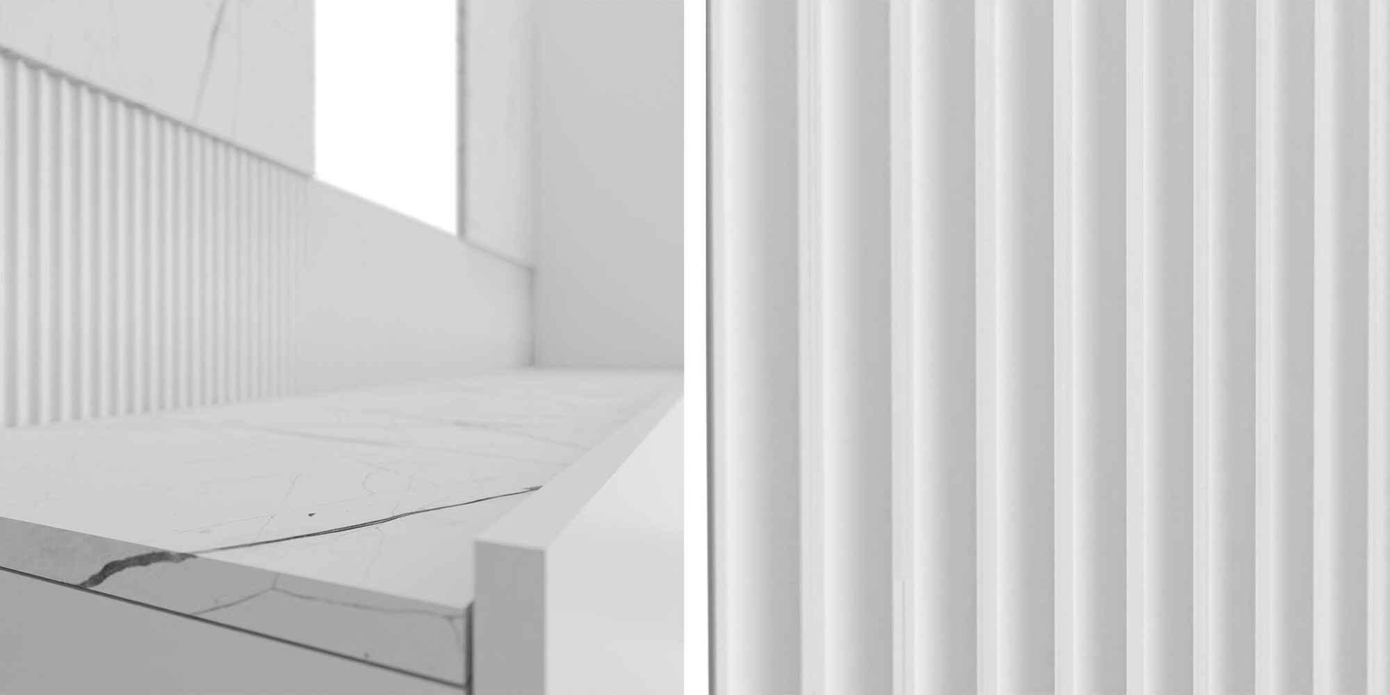 Set za dnevnu sobu Comfivo 370 (Belo + Beli mermer)