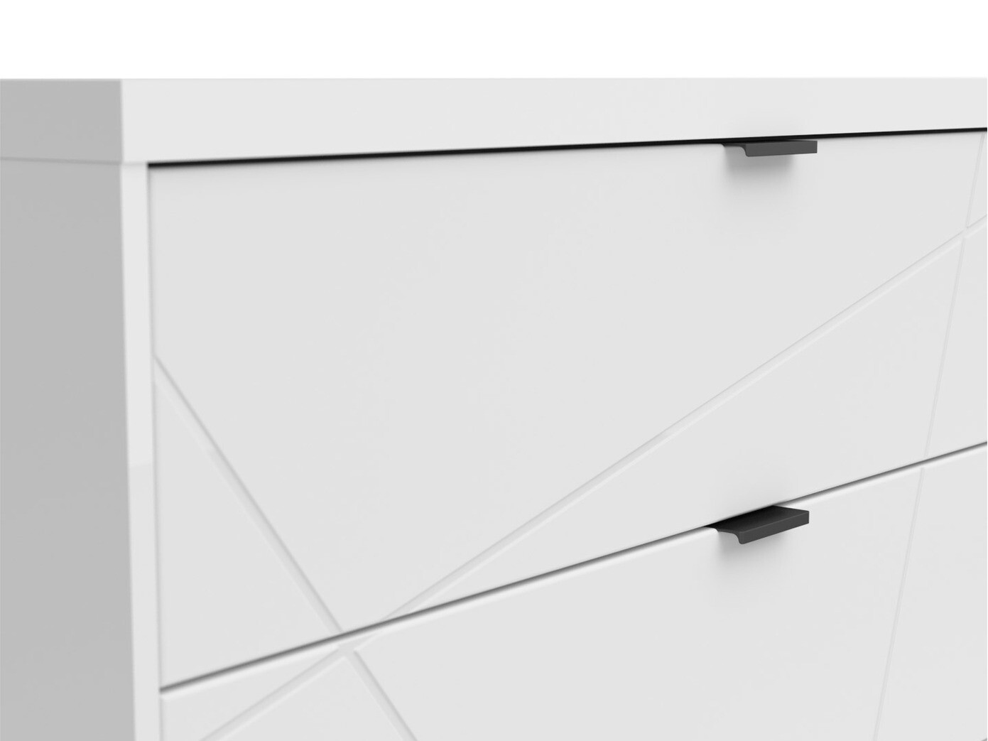 TV komoda Fivale 104 (Sjajno belo + Belo)