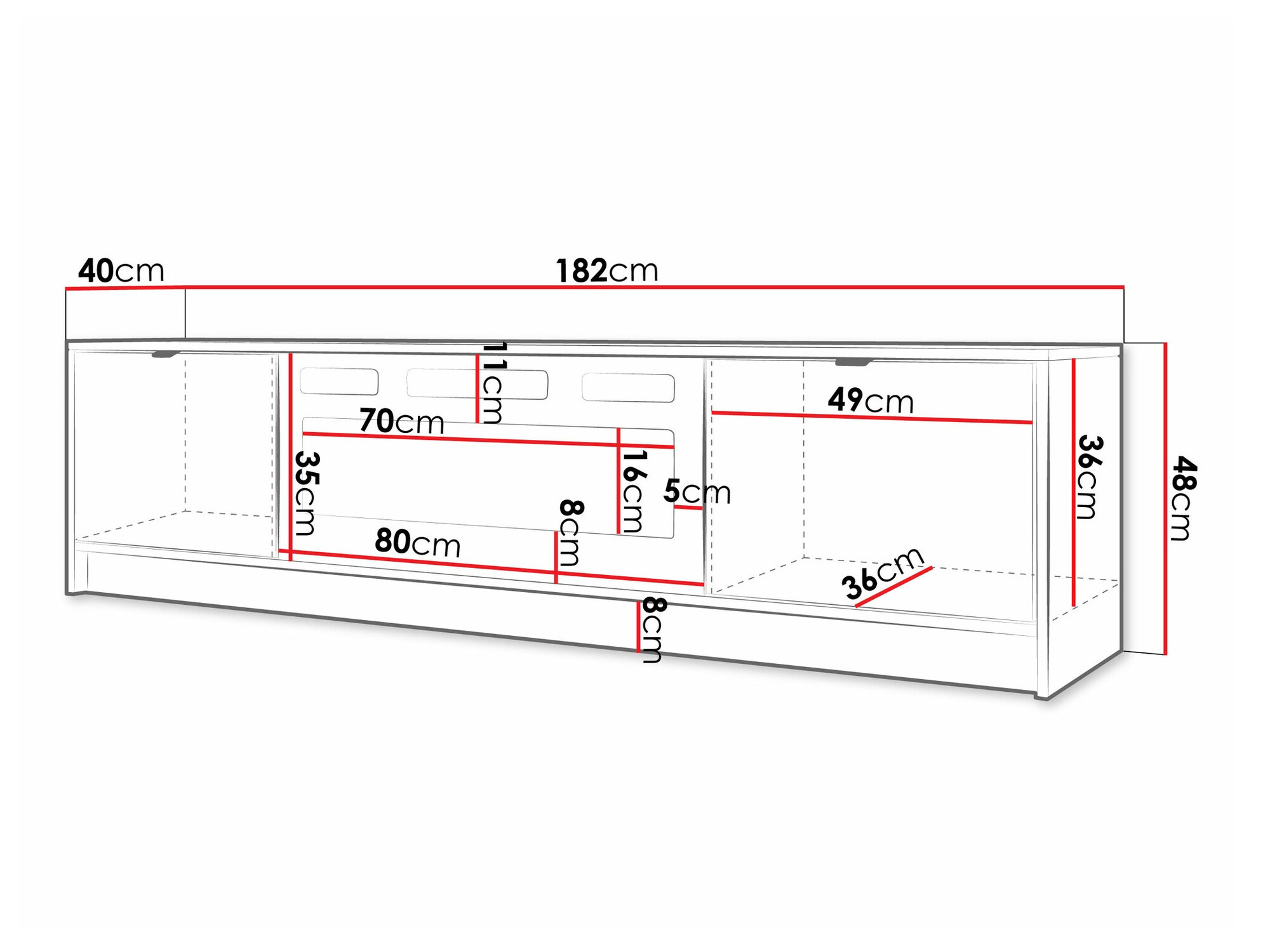 TV sto Comfivo Larmire 109 (Crno)