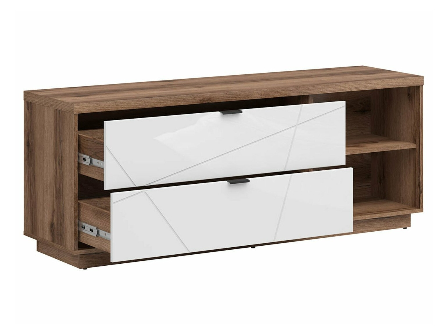 TV sto Fivale 104 (Tamni Delano hrast + Sjajno belo)