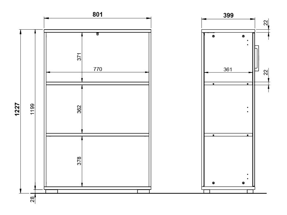 Ormarić Lartesi 101 (Belo + Grandson hrast)