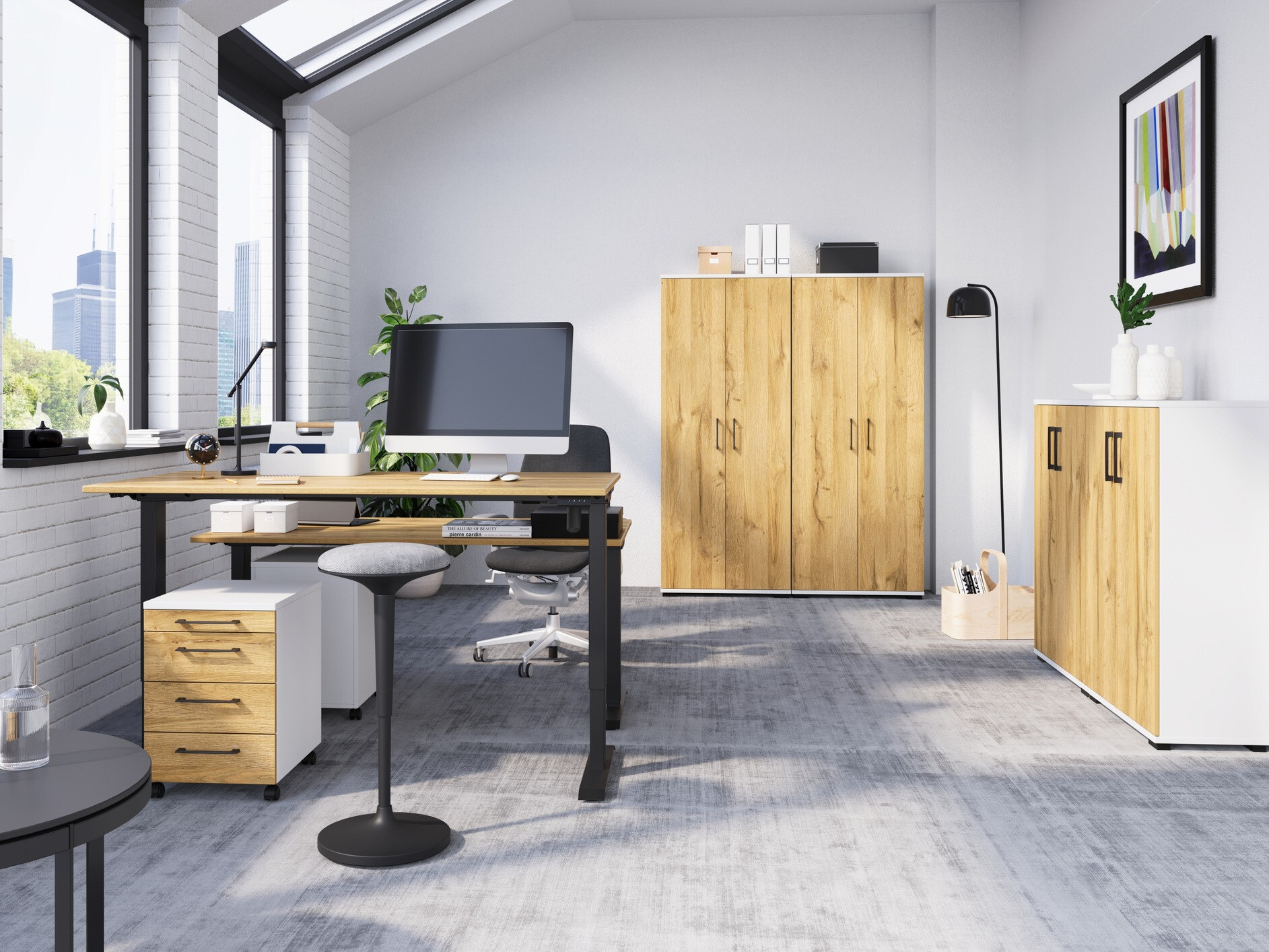 Pokretna kaseta Lartesi 105 (Belo + Grandson hrast)