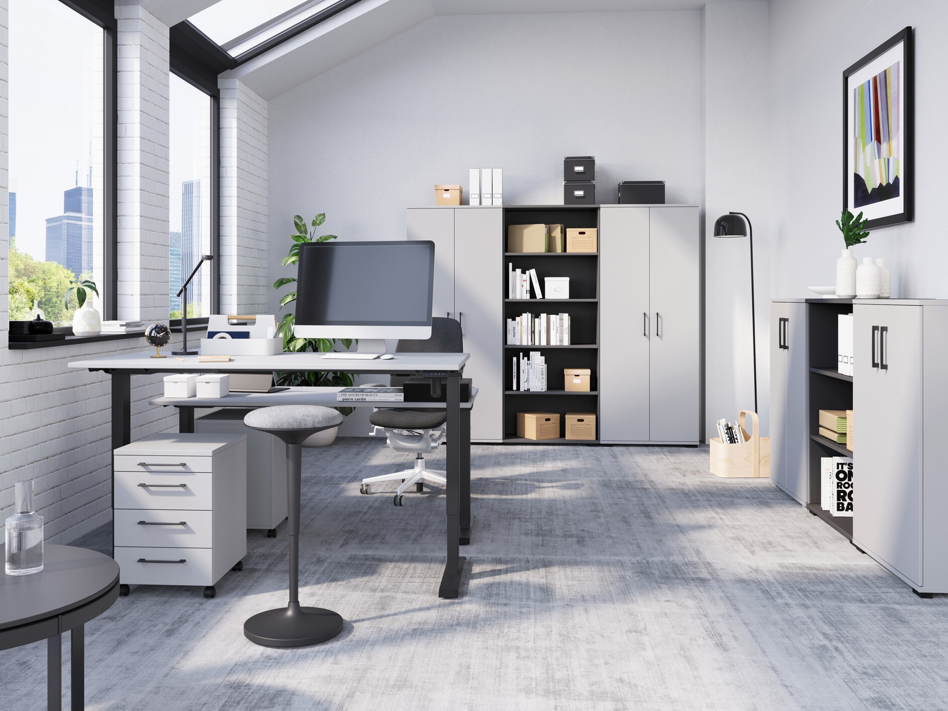 Polica Lartesi 104 (Svetloosiva)