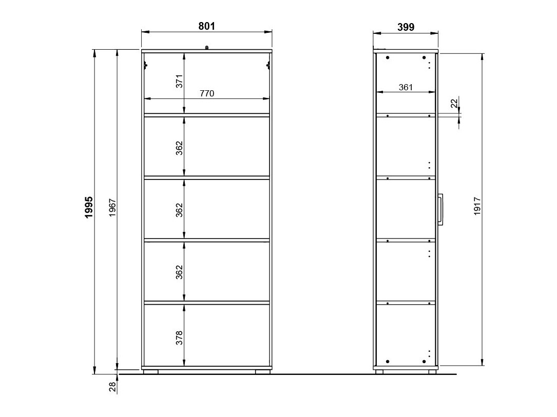 Polica Lartesi 104 (Svetloosiva)