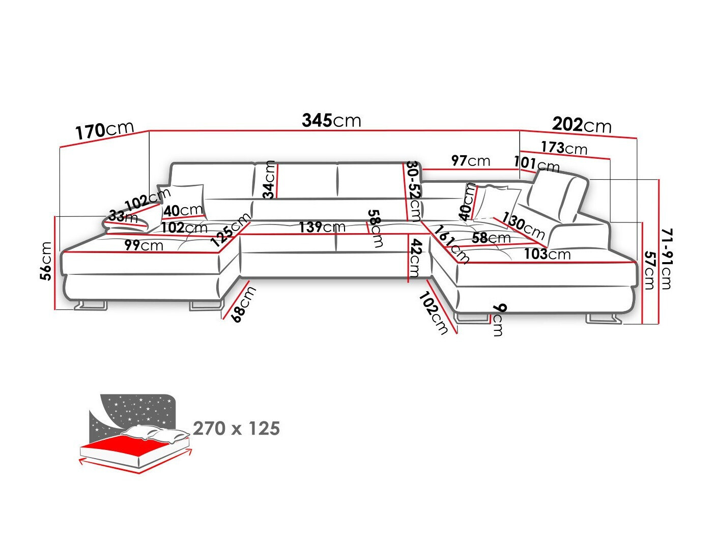 Ugaona sofa Comfivo 241 (Abriamo 03)