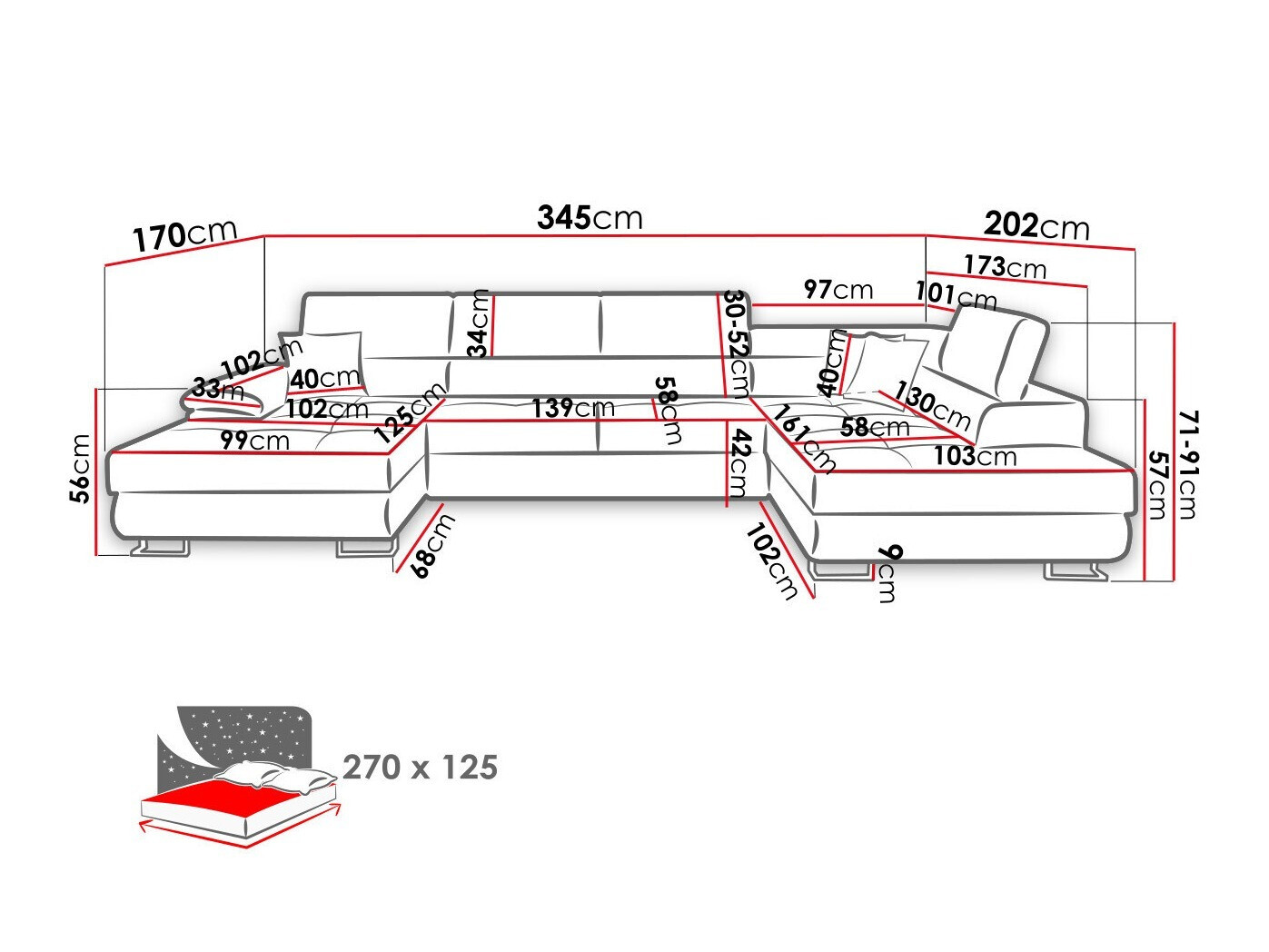 Ugaona sofa Comfivo 241 (Abriamo 04)