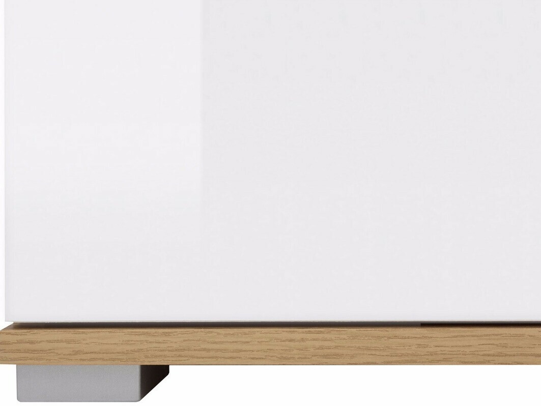 Komoda Tivetra 102 (Hrast Votan + Sjajno belo)