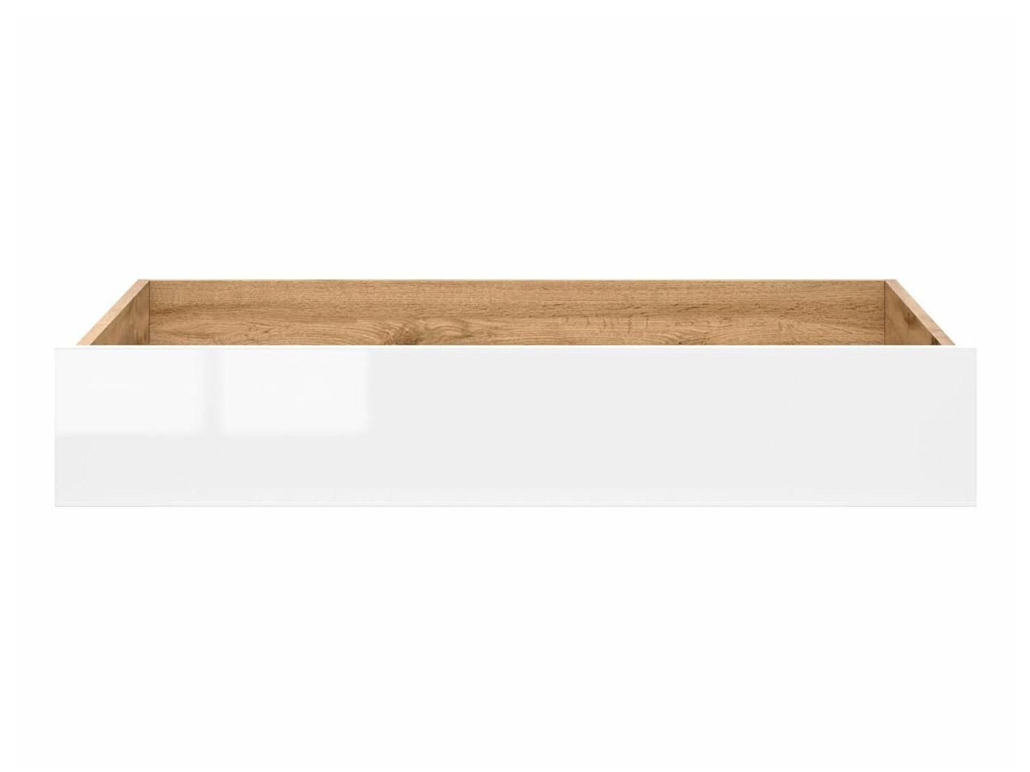 Kutija za posteljinu Tivetra 122 (Вотан храст + Sjajno belo)