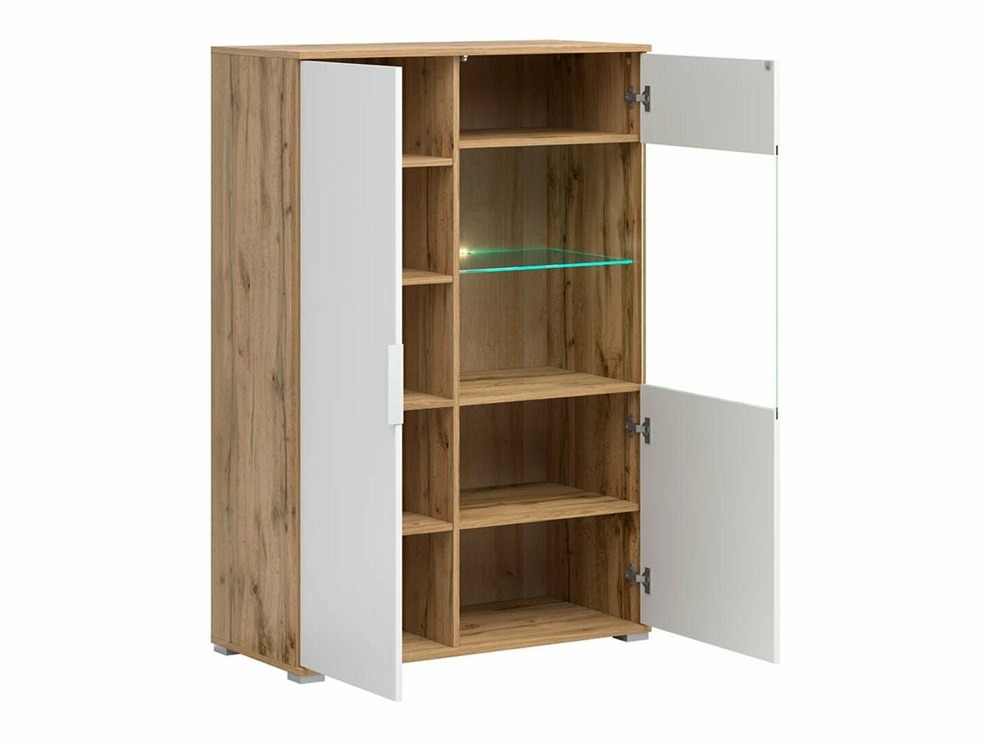 Ormarić Tivetra 107 (Вотан храст + Sjajno belo)