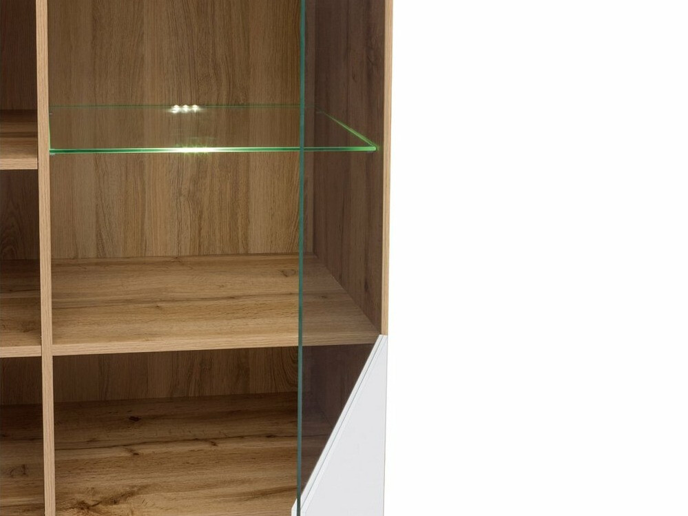 Ormarić Tivetra 107 (Вотан храст + Sjajno belo)