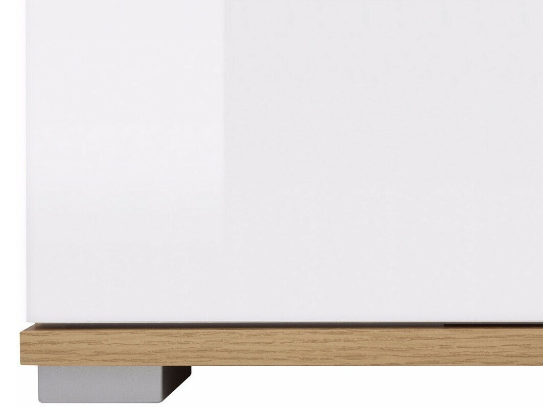 Polica Tivetra 106 (Вотан храст + Sjajno belo)