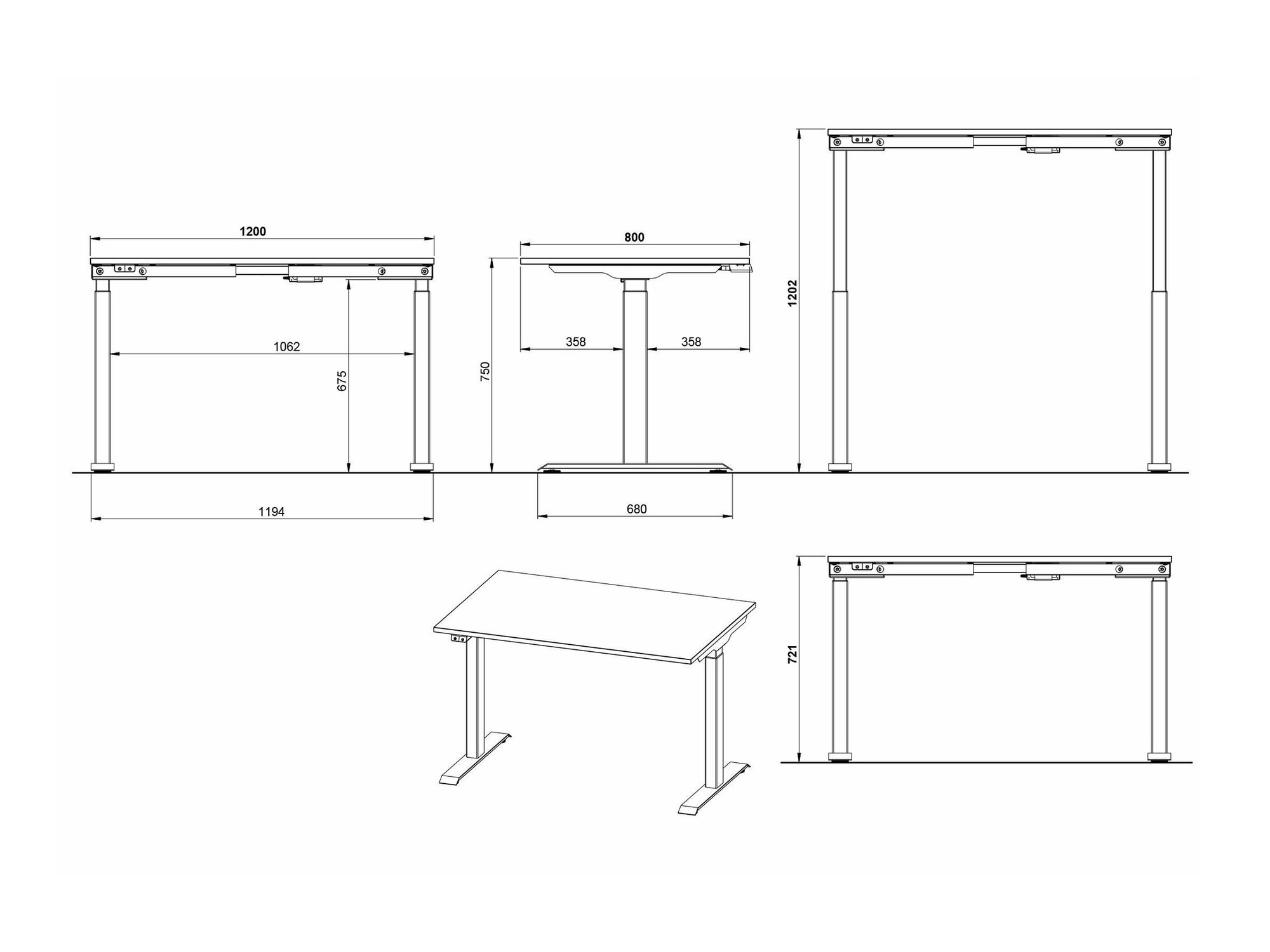 Sto sa podesivom visinom Eliromo 118 (Svetloosiva + Srebrna)
