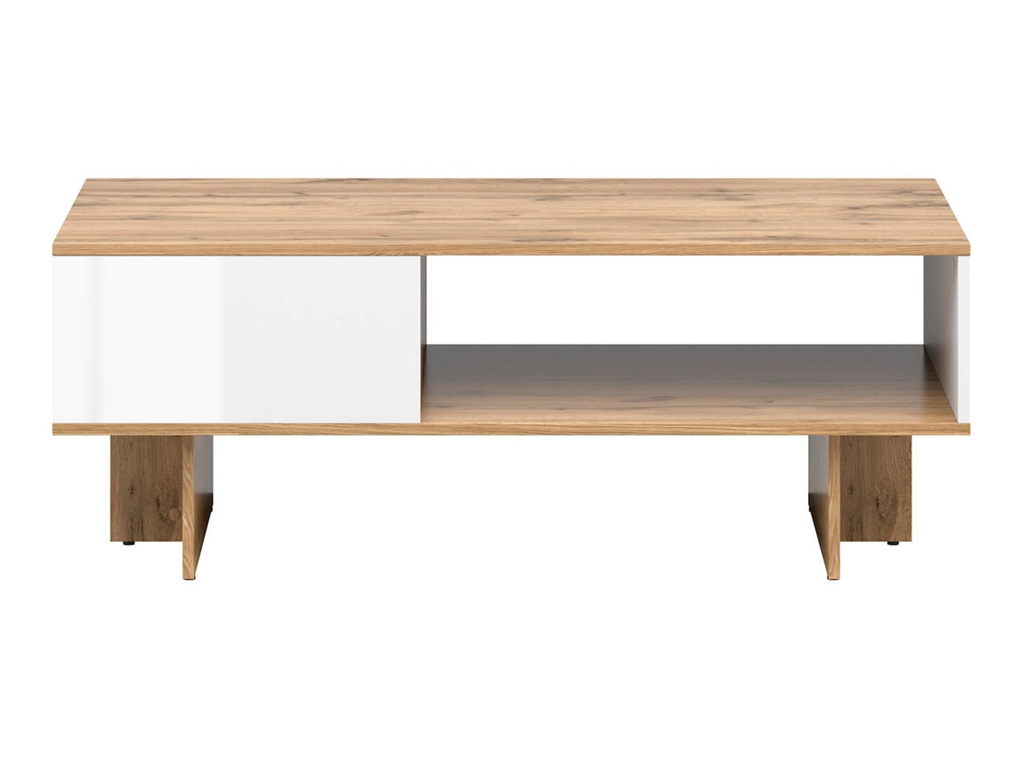 Stočić za kafu Tivetra 124 (Вотан храст + Sjajno belo)