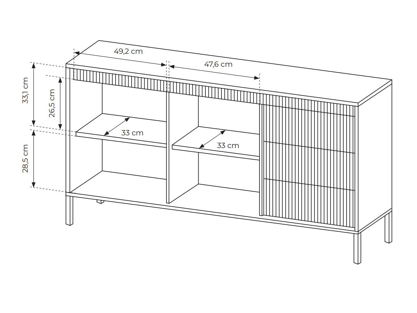 Komoda Romfele 101 (Bež)