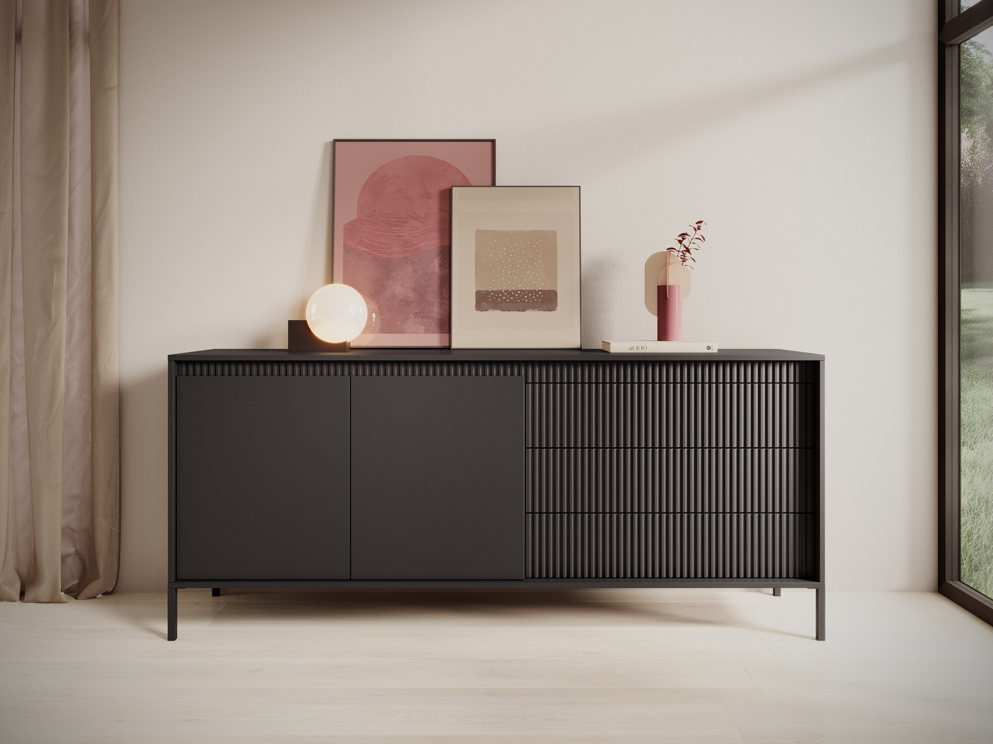 Komoda Romfele 102 (Crno)