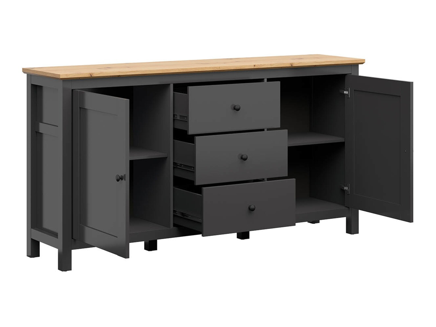 Komoda Sordoro 101 (Graphite + Zanatski hrast)