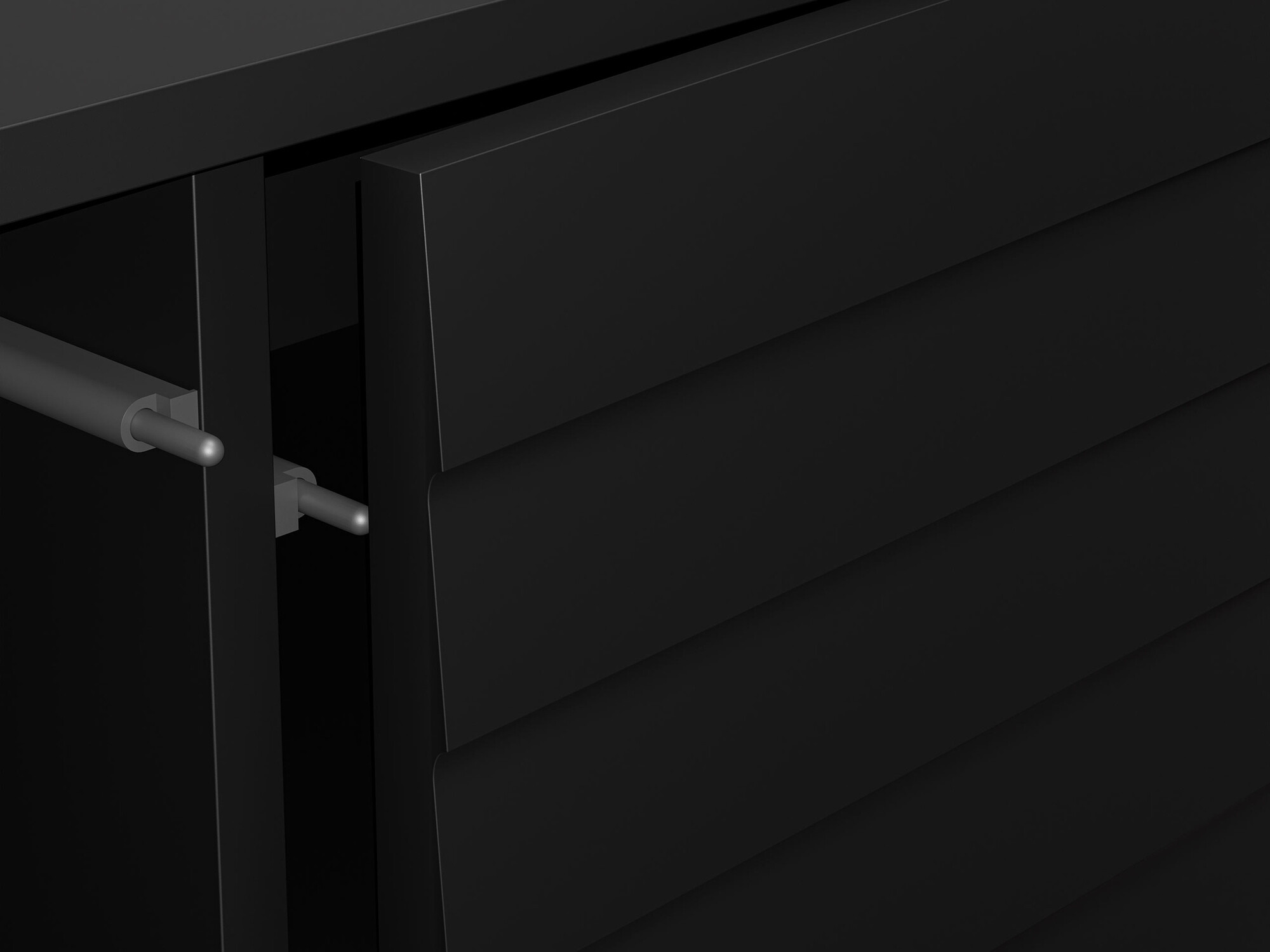 Set za dnevnu sobu Flosoru 110 (Orah + Crno)