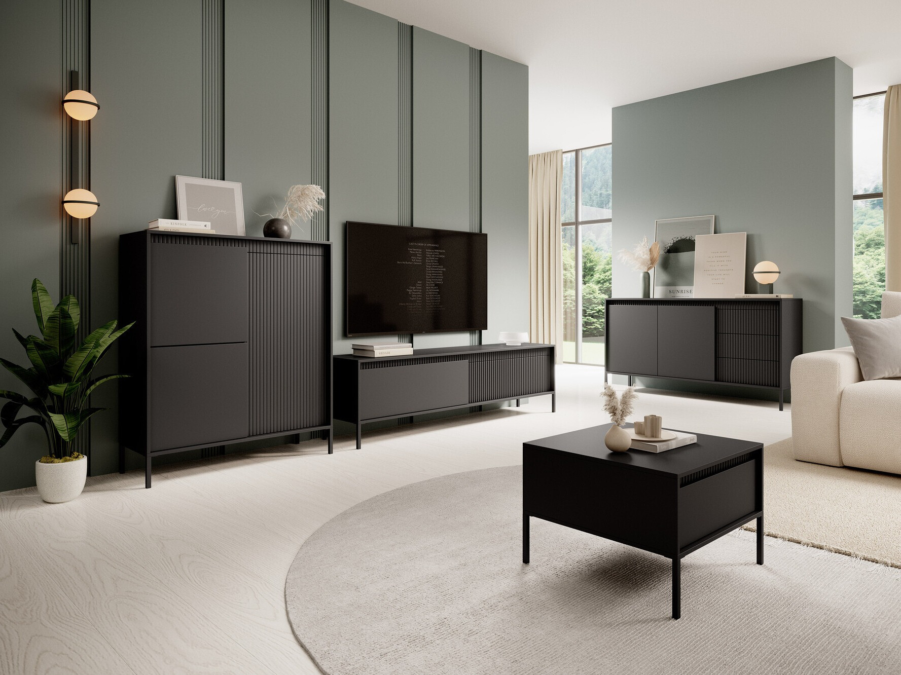 TV komoda Romfele 104 (Crno)