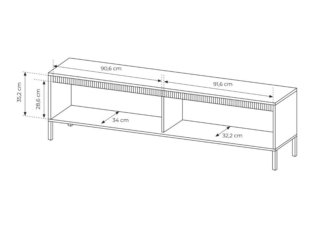 TV komoda Romfele 104 (Crno)