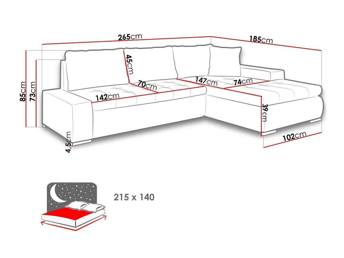 Ugaona sofa Comfivo 171 (Abriamo 03)