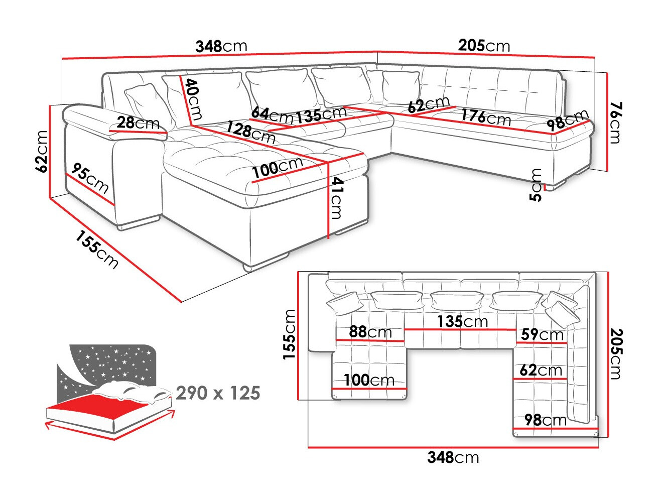 Ugaona sofa Comfivo 180 (Baloo 2074)