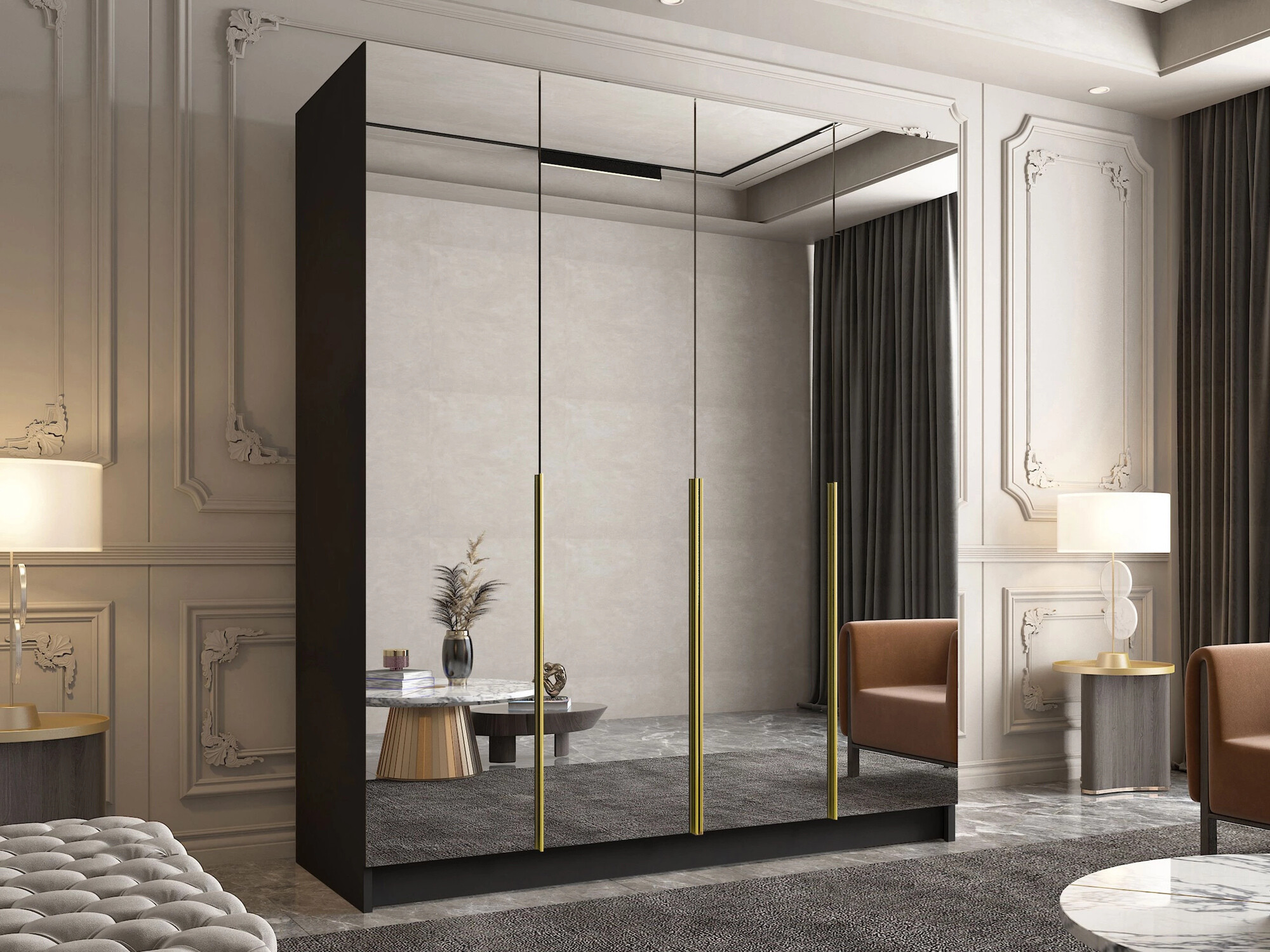 Ormar Closico 190 (Crno + Zlatan)