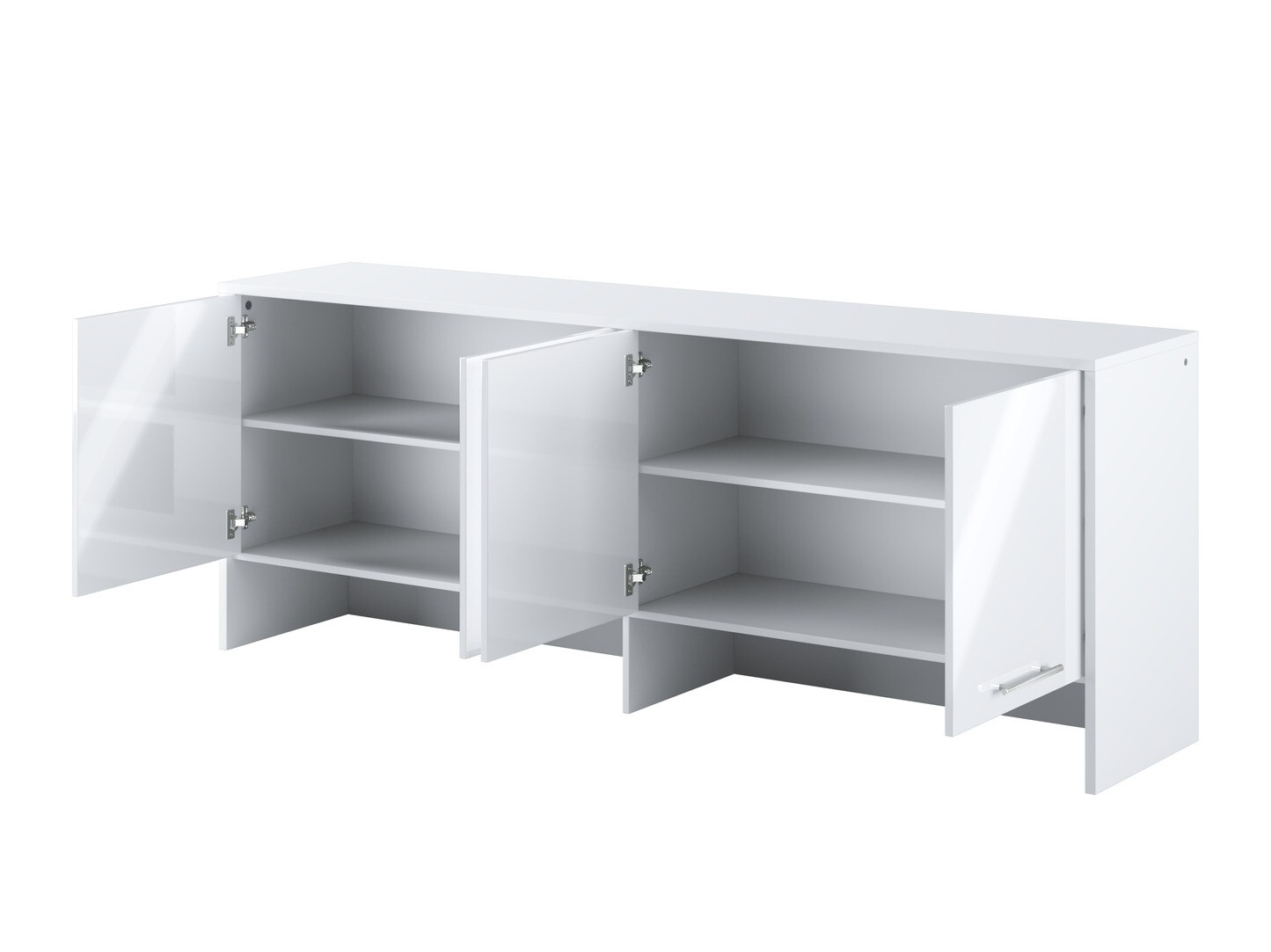 Ormarić Concept Pro Lenart Levfere 113 (Belo + Sjajno belo)