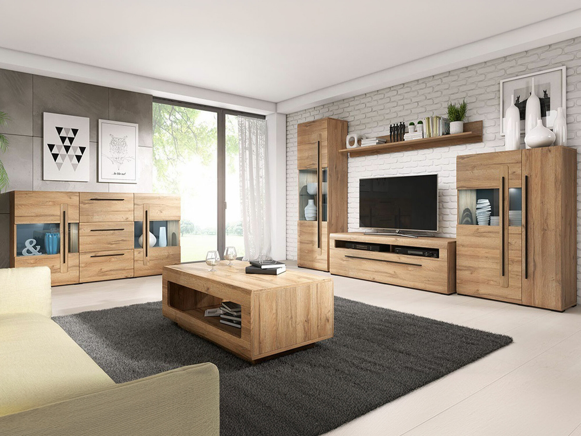 Set za dnevnu sobu Ophsalu 112 (Grandson hrast)
