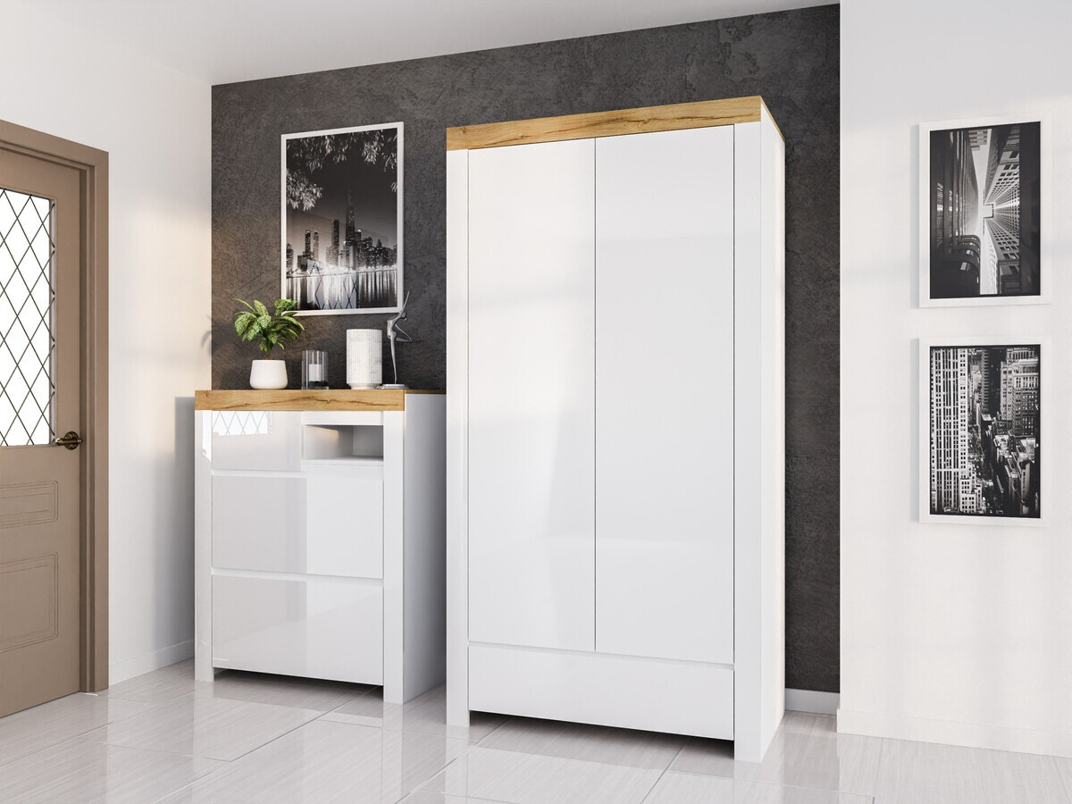 Cipelarnik Sonsoru 119 (Belo + Sjajno belo + Вотан храст)