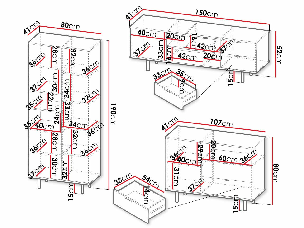 Set za dnevnu sobu Virdomi 107 (Crno)