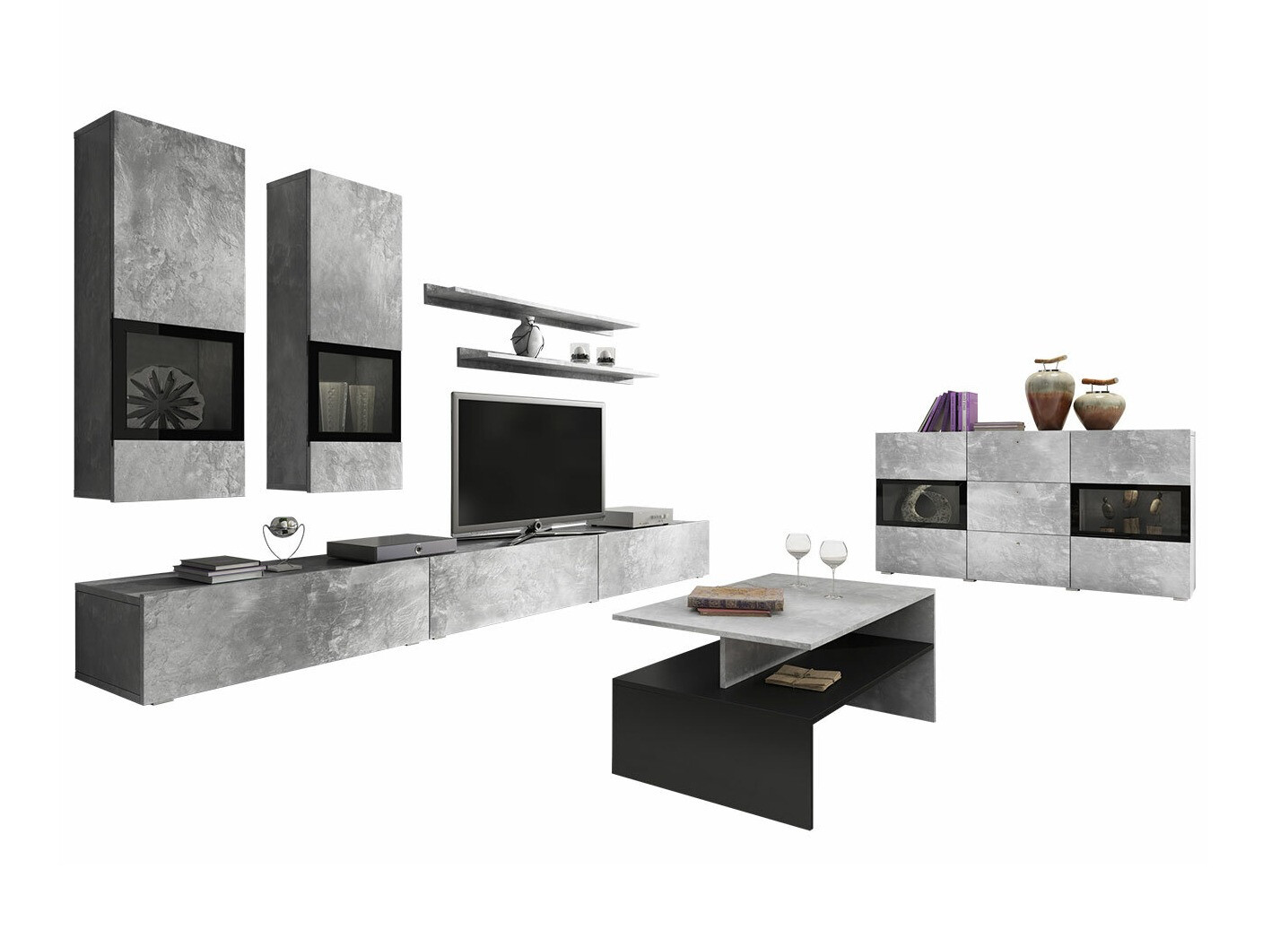 Set za dnevnu sobu Serodeu 104 (Beton)